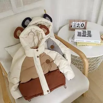 2023 детская хлопковая одежда, хлопковая стеганая куртка для девочек, милая зимняя одежда для мальчиков, утепленное пальто 90cm