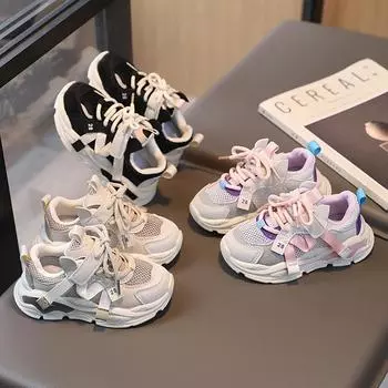 2023 детская модная дышащая легкая обувь, детская спортивная обувь для бега, удобные кроссовки для мальчиков и девочек 21 бежевый