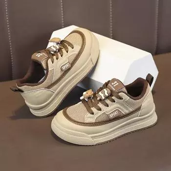 2023 детская модная дышащая легкая обувь, детская спортивная обувь для бега, удобные кроссовки для мальчиков и девочек 28 хаки