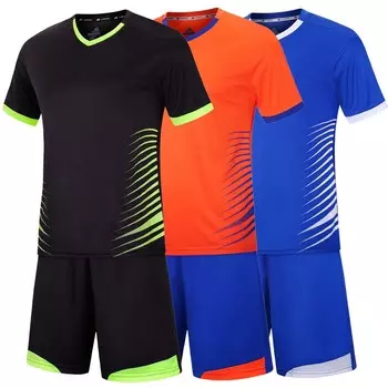 2023 детские футбольные майки для взрослых, комплекты футбольной формы для мужчин и детей, куртки для бега, спортивная тренировочная форма, костюм Adult size 2XL оранжевый