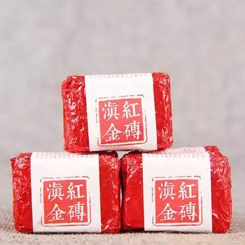 2023 DianHong Kungfu Черный чайный мини-кирпичик Китай Юньнань Dian Hong Золотой чайный кирпич 100g/3.52oz