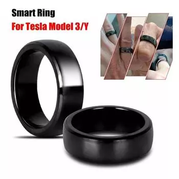 -2023 Для автомобиля Tesla Smart Finger Key Model 3 Y Смарт-брелок для ключей Замените брелок для ключей, сделанный с оригинальными чипами, аксессуары Size 6 C 53 чёрный
