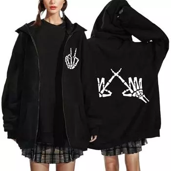 2023 европейский и американский осенне-зимний женский новый кардиган с капюшоном и молнией, свитер с принтом, повседневное утолщенное пальто S