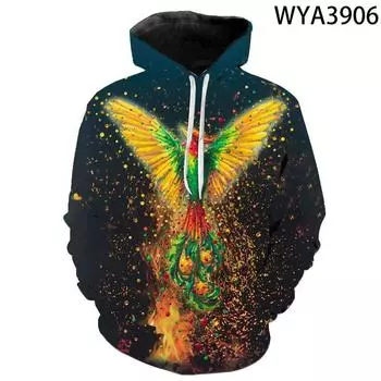 2023 Flame Phoenix 3D Printed Men Hoodie Hoodie Women Hoodies Children Fashion Boy Girl Kids Casual Pullover Cool Coat S