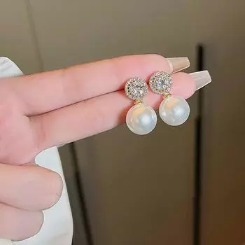 2023 г. инкрустированные циркониевые ракушки жемчужные кисточки золотые серьги для женщин индивидуальные серьги свадебные украшения подарки на день рождения золотой