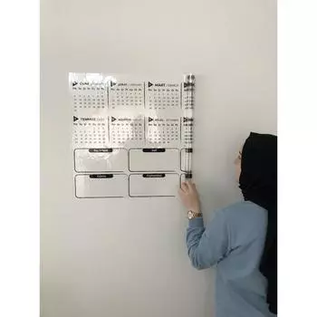2023 Годовой планировщик Ежегодный планировщик Умная бумажная доска Доска для письма + ручка 100x56 см Модель 3