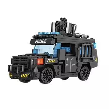 2023 городской спецназ, специальная полицейская машина, патрульный фургон, автомобиль, бронированный бунт, строительные блоки, классические наборы моделей, кирпичи, детские игрушки Without Box