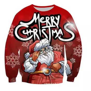 2023 Хэллоуин Повседневный свитер с длинным рукавом Толстовка Модный спортивный свитер с круглым вырезом S