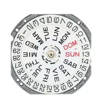 2023 Japan Quartz Dual Calendar 3Hands Quartz Watch Replacement for 11 Ligne Movement 1/2