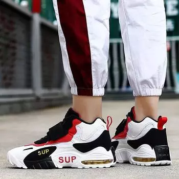 2023 Кроссовки на воздушной подушке Повседневная обувь Кроссовки Мужская спортивная обувь Мужская обувь Весенняя дышащая обувь 39 белый/чёрный