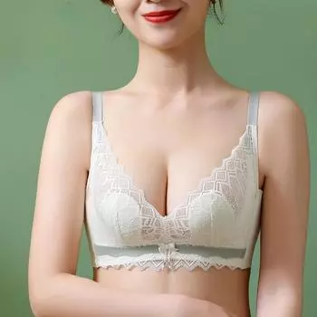 2023 кружевное нижнее белье с тонкой дышащей подкладкой и сборками, регулируемое нижнее белье с кроличьими ушками 75 чёрный