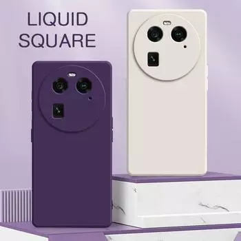 2023 Квадратные жидкие чехлы для телефонов OPPO Find X6 Pro Мягкий силиконовый защитный противоударный чехол 360 FindX6 X6Pro Корпус OPPO Find X6