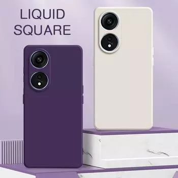 2023 Квадратный жидкий силиконовый чехол для телефона OPPO A1 Pro 5G Camera Защитный 360 противоударный мягкий задний чехол OPPOA1 A1Pro OPPO A1