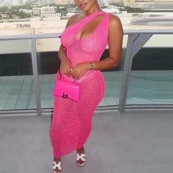 2023 летнее сексуальное сетчатое платье, пляжное платье, модное женское повседневное платье без рукавов, женская одежда, Femme, элегантный халат, Vestidos 27925 S абрикосовый