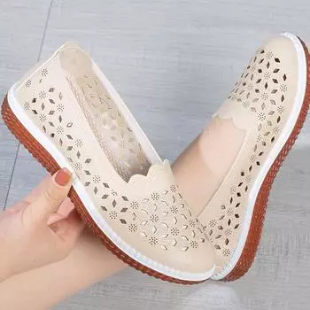 2023 летние сандалии, женская обувь на плоской подошве, дышащая повседневная обувь с сетчатой подкладкой, противоскользящая обувь на мягкой подошве на плоской подошве 41 белый