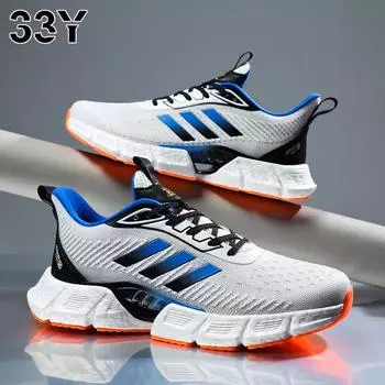 2023 летняя новая мужская обувь для влюбленных, модная повседневная обувь, спортивная обувь на мягкой подошве с попкорном, кроссовки с дышащей сеткой, размеры 36-45 36 синий