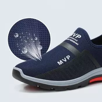 2023 летняя обувь, мужская повседневная обувь на воздушной сетке, легкая дышащая обувь без шнуровки на плоской подошве, повседневная прогулочная обувь, дышащая обувь 38 чёрный