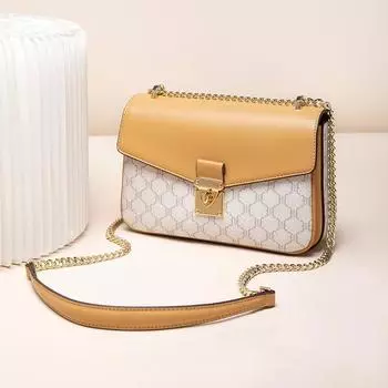 2023 Лето, Новая мода, легкая роскошная цепочка через плечо, маленькая квадратная сумка под мышками, универсальная сумка через плечо на одно плечо, женская сумка из натуральной кожи M
