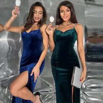 2023 Лето Женщин Элегантный Сексуальный Спагетти Бретельки Skims Длинное Платье Y2k Без Рукавов Твердые Узкие Разрезы Платье Bodycon Вечерние Платья L чёрный