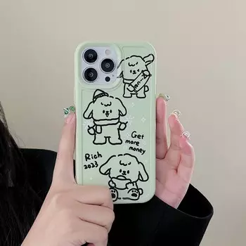 2023 линия собака Ins мультфильм щенок силиконовая мягкая задняя крышка для Iphone 13 12 Promax 14 Pro Max 11 Shockrpoof чехол для телефона for iphone xsmax