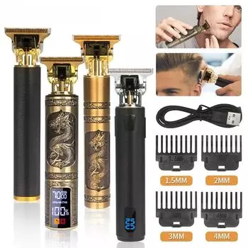 Машинка для стрижки волос, машинка для стрижки волос, перезаряжаемая бритва для бороды, профессиональный электрический триммер для волос для мужчин, парикмахерская