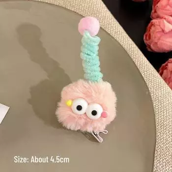 2023 Милая красочная плюшевая заколка для волос в виде монстра - забавный головной убор в виде утконоса из меха для женщин