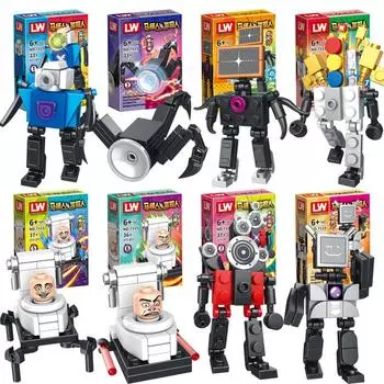 2023 Мини 3D динамик детский блок пластиковый игровой конструктор для подростков и детей унитаз Skibidi