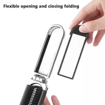 2023 Мини-расческа для волос, складная массажная расческа, массажная головка, антистатическая портативная дорожная расческа для волос, расчески для волос для девочек с зеркалом