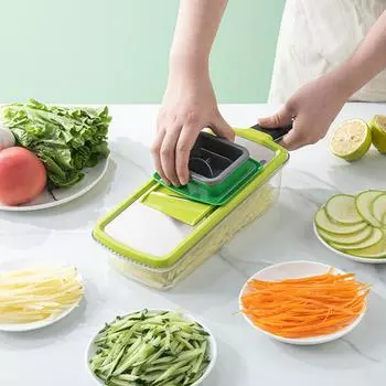 2023 Многофункциональный слайсер, кухонные инструменты, овощерезка, кухонные аксессуары, женский набор инструментов для приготовления пищи, терка-мандолина, овощечистка, овощечистка для картофеля зелёный
