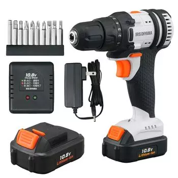 2023 Model Iris Ohyama Rechargeable Driver Drill No Maintenance Required JCDBL35 with Charger Lightweight Speed Adjustment Function Easy to Use even