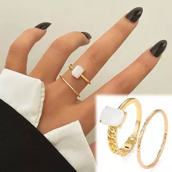 2023 Модное кольцо с гравировкой резьбы 2 шт. Кольцо Искусственное элегантное очаровательное кольцо на палец для пары Роскошный франк Простой изысканный нерегулярный браслет Кольцо в стиле панк золотой