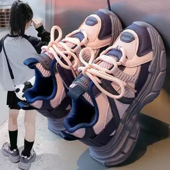 2023 Модные дышащие кроссовки с мягкой подошвой для девочек - спортивная обувь для детей на весну и осень для студентов Size 29, inner length 17.8 cm