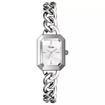 2023 модные маленькие квадратные часы с темпераментом, кварцевые женские темпераментные выдолбленные браслеты, стиль