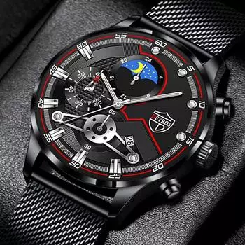2023 Модные Мужские Спортивные Часы Мужские Деловые Часы Из Нержавеющей Стали С Сеткой Ремня Кварцевые Наручные Часы Мужские Повседневные Лучший Бренд Роскошные Часы Reloj Hombre