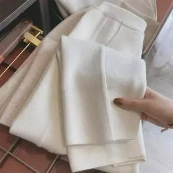 2023 Модные свободные широкие трикотажные белые брюки для женщин S