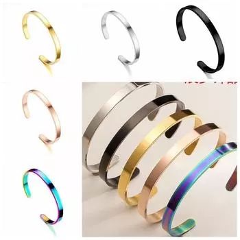 2023 Модный и элегантный широкий браслет Y2K, регулируемый подарок для пары, глянцевый гламурный сотня, темперамент, вечеринка, простые ювелирные изделия чёрный