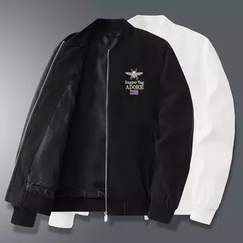 2023 Мужская бейсбольная куртка, повседневная вышивка, новая корейская мода beeEdition M чёрный