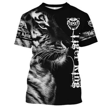 2023 Мужская футболка с 3D принтом животных, мужские летние хлопковые футболки с короткими рукавами, крутая уличная одежда большого размера, свободная одежда в стиле Харадзюку XS