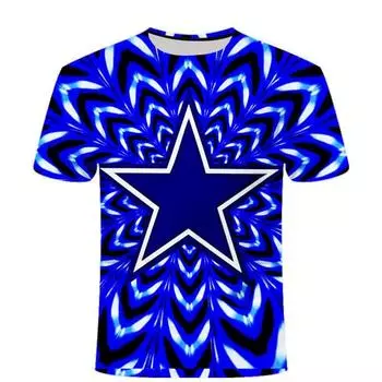 2023 Мужская модная футболка с круглым вырезом и 3D цифровым принтом, мужская свободная большая футболка с короткими рукавами, летние топы