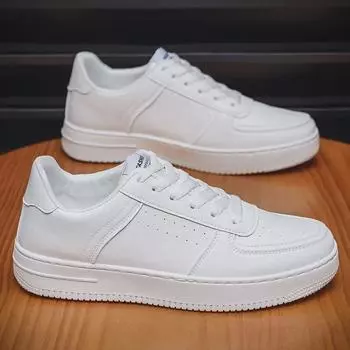 2023 Мужские белые дышащие кроссовки: Универсальная, стильная, повседневная спортивная обувь для студентов Size 43