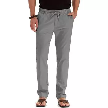 2023 мужские классические однотонные летние тонкие повседневные брюки деловая мода стрейч тонкие брендовые брюки мужские Asian S чёрный