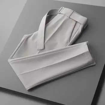 2023 Мужские летние брюки Slim Fit Ice Silk - Модные повседневные брюки с драпировкой 38