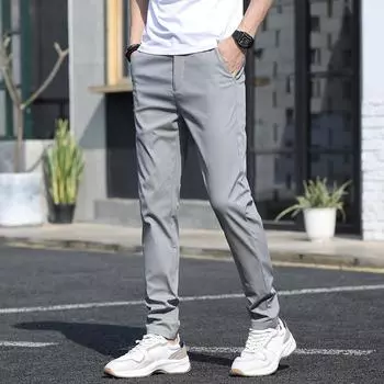 2023 Мужские однотонные повседневные брюки для занятий спортом на открытом воздухе — стиль на все времена года 36 (28-29 inch) 180 jin светло-зеленый