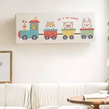 2023 New Arrival All-Covered Dust Cover Hanging Air-Conditioner Cover Sets of New Gree Fabric Hanging Machine Neutral Air Conditioner Cover Small train 2p 86*23*30cm (ten years warranty)