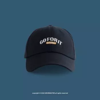 2023 New Arrival Letter Baseball Cap Female Hat Peaked Cap K-style Semi-Hard Top Version Good Sun-Proof Black Adjustable