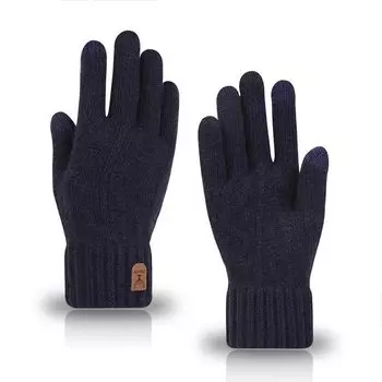 2023 New MEN S Warm Gloves Winter Touch Screen plus Fleece G black