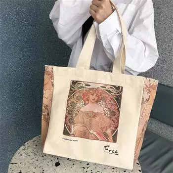 2023 Новая холщовая сумка большой вместимости, школьная сумка унисекс, хлопково-льняная сумка, сумка белый