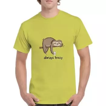 2023 Новая летняя быстросохнущая футболка с круглым вырезом и принтом ленивца и алфавита, свободная повседневная спортивная футболка с короткими рукавами