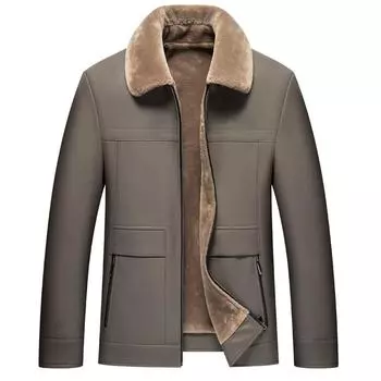 2023 Новая меховая цельная кашемировая куртка из овчины, кожаная куртка для папы, повседневный стиль M