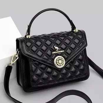 2023 Новая мода ромб дизайнерские сумки-флип Высококачественная кожаная сумка через плечо с замком женские простые однотонные сумки через плечо красный